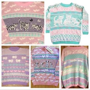 IN SEARCH OF THESE PASTEL VINTAGE SWEATERS